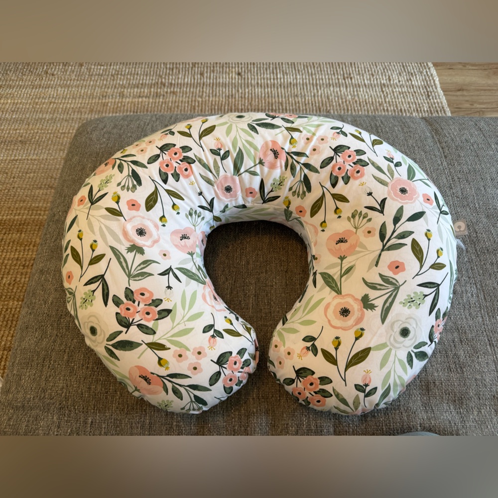 Boppy Floral Nursing Pillow - Pink and Green